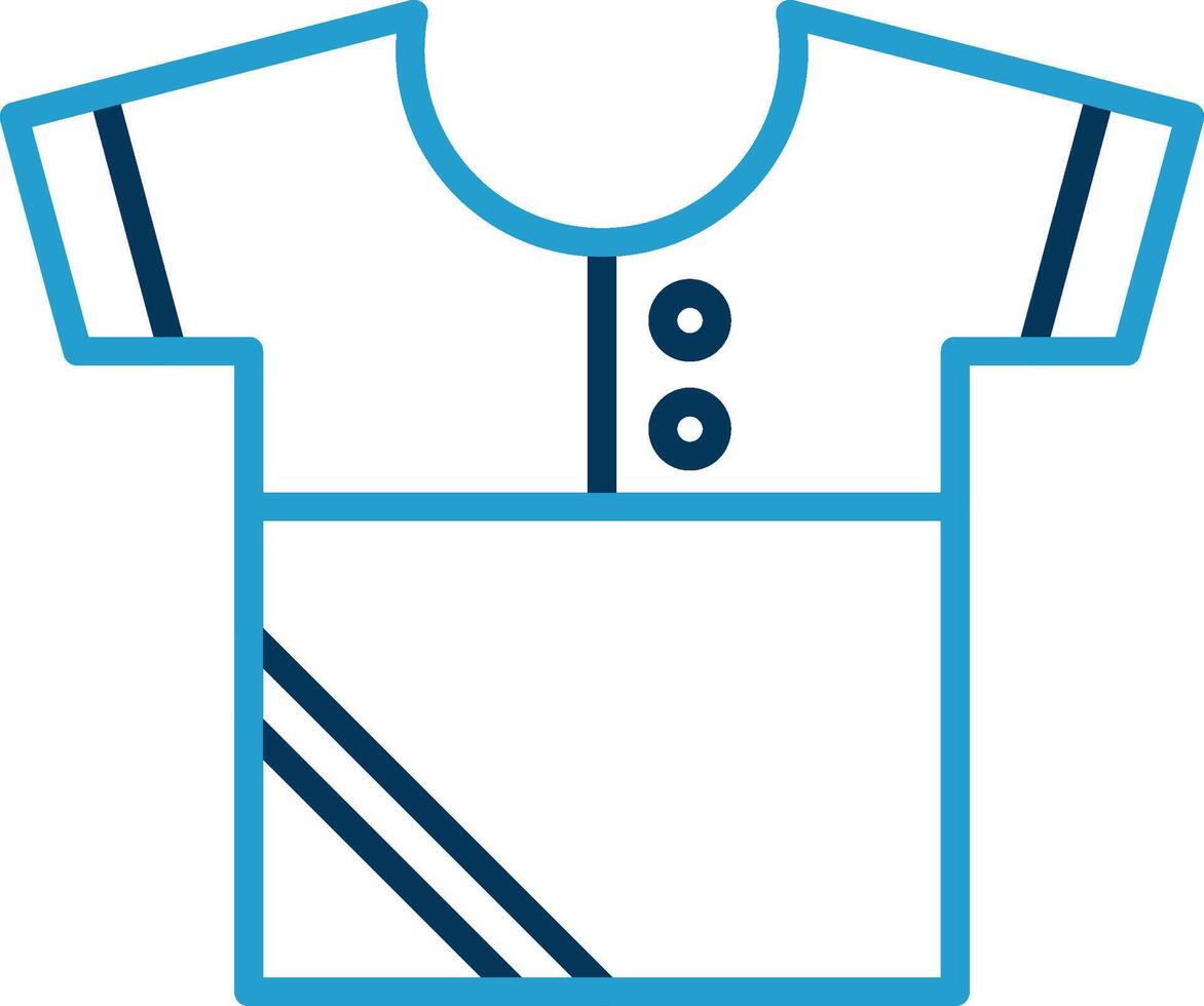 Shirt Line Blue Two Color Icon vector