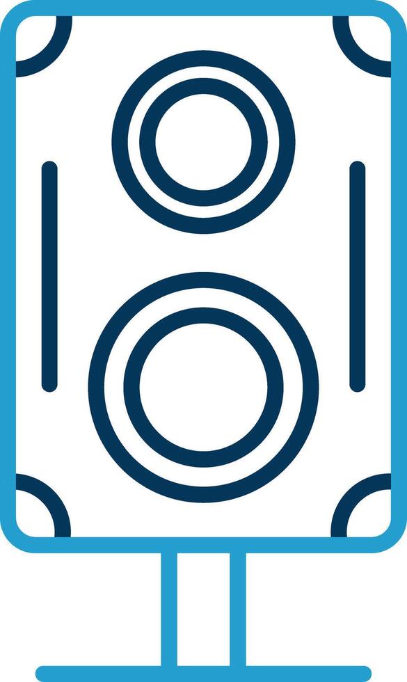 Speakers Line Blue Two Color Icon vector