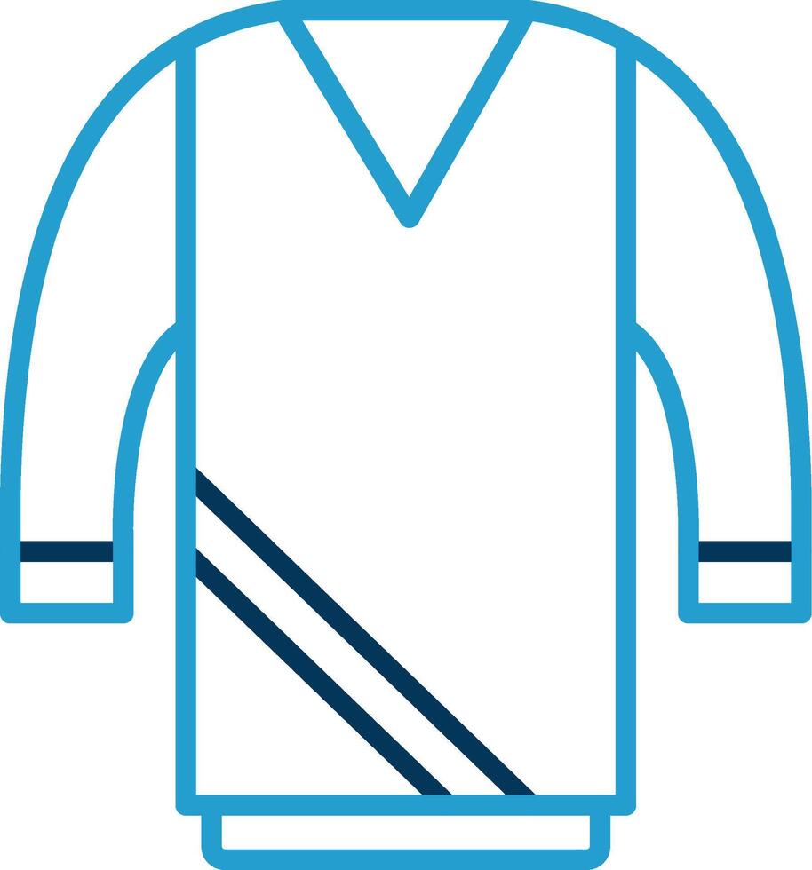 Sweater Line Blue Two Color Icon vector