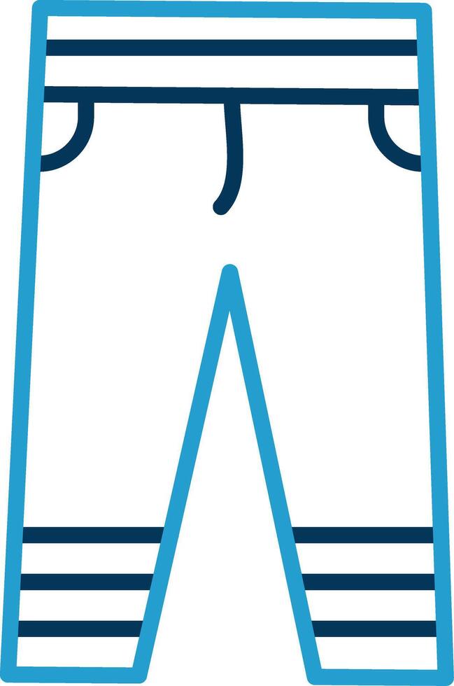 Pants Line Blue Two Color Icon vector