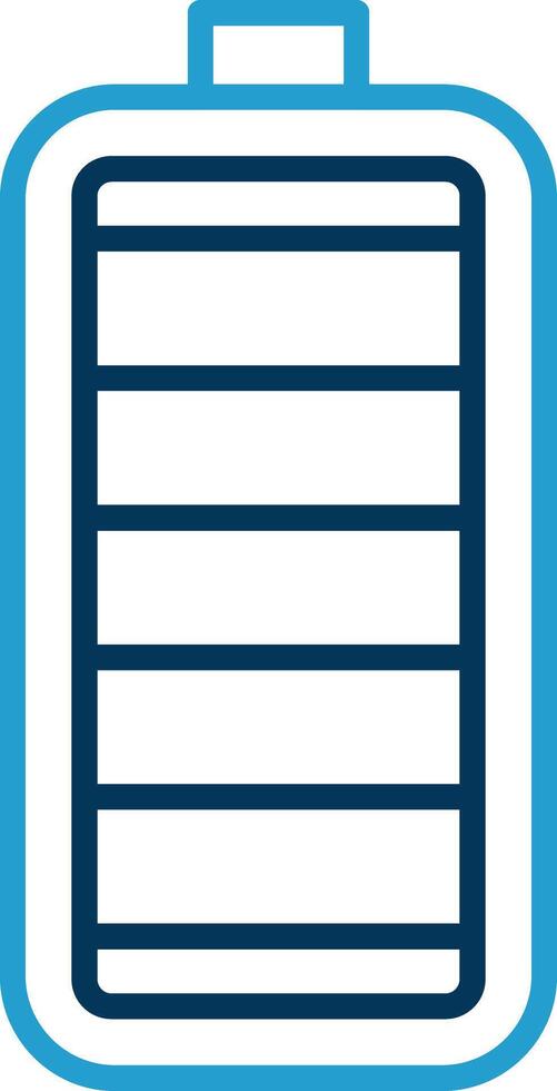 Battery Line Blue Two Color Icon vector