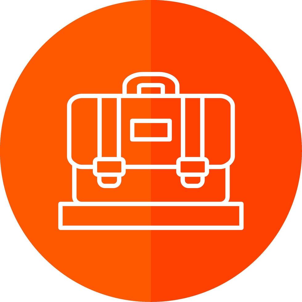 Suitcase Line Yellow White Icon vector