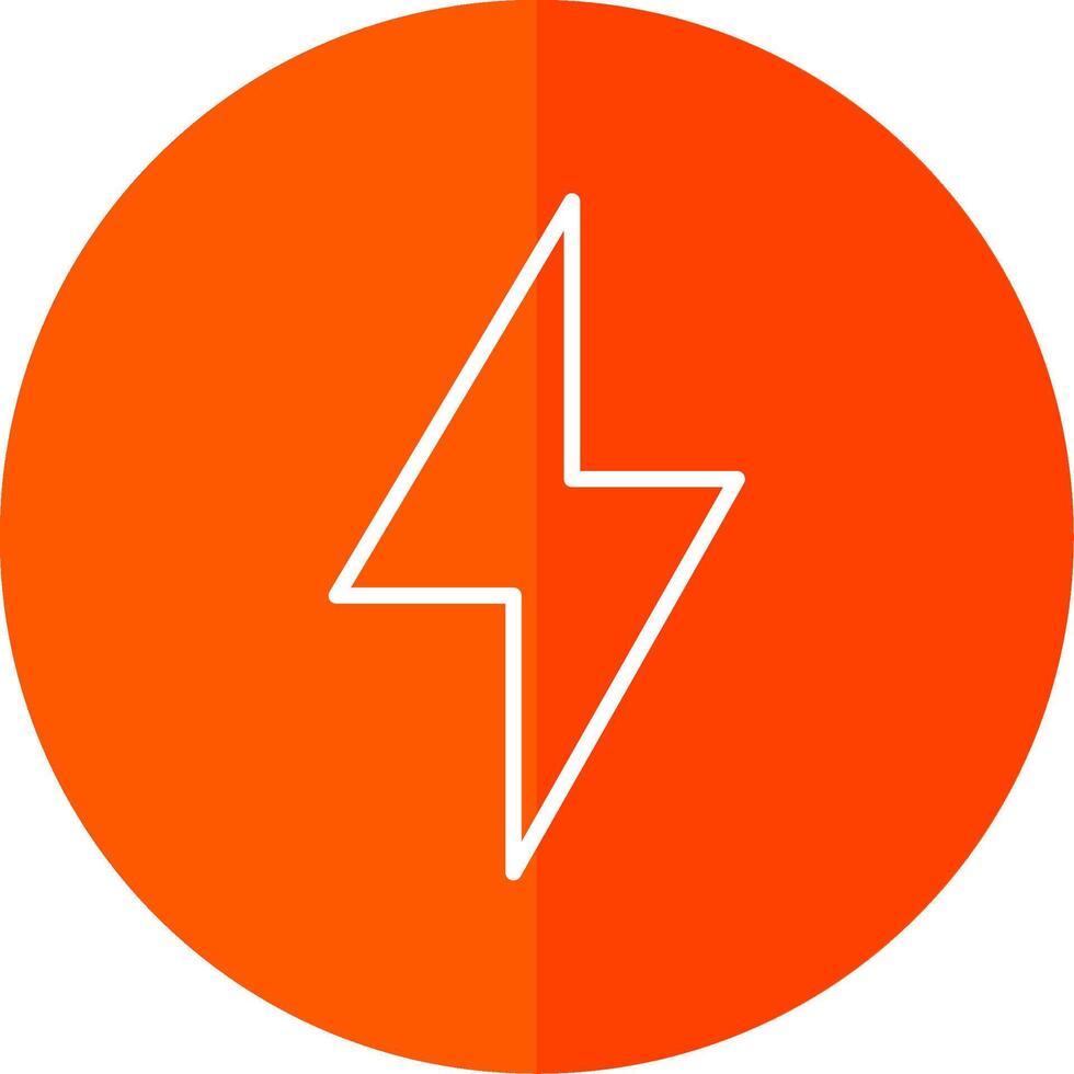Thunder Bolt Line Yellow White Icon vector
