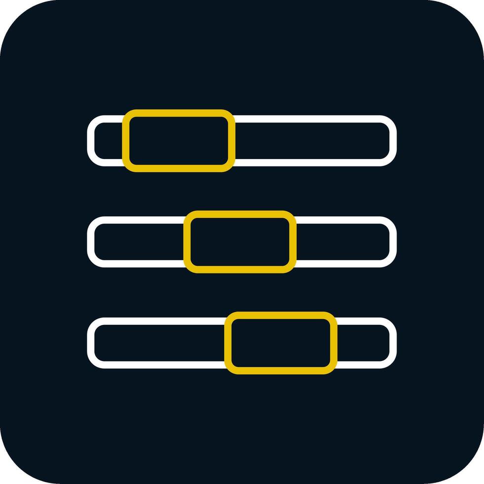 Progress Bar Line Yellow White Icon vector