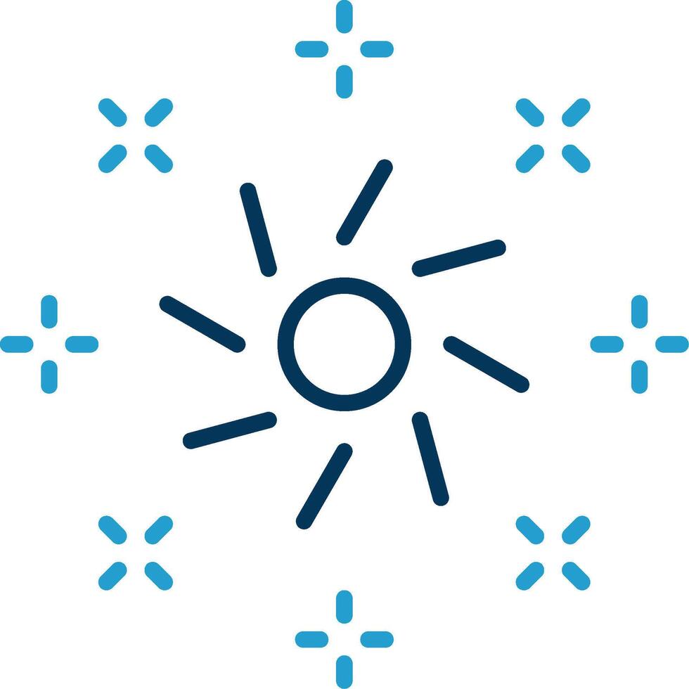 Lights Line Blue Two Color Icon vector