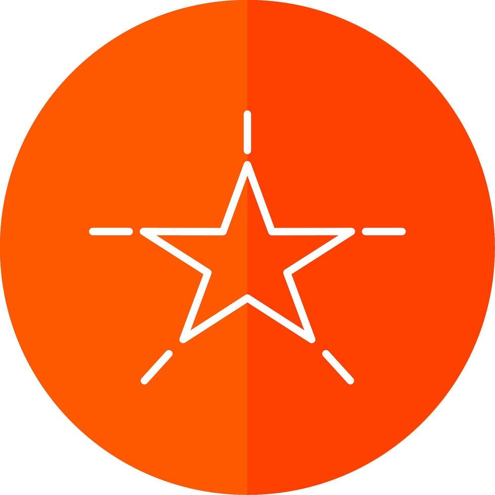 Star Line Yellow White Icon vector
