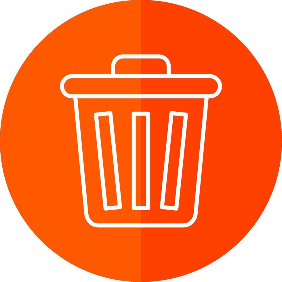 Trash Line Yellow White Icon vector