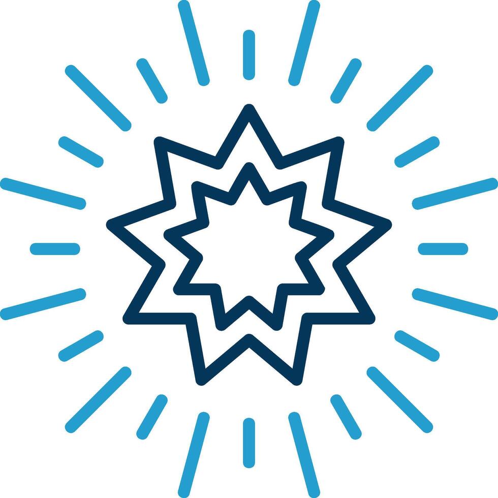 Stars Line Blue Two Color Icon vector