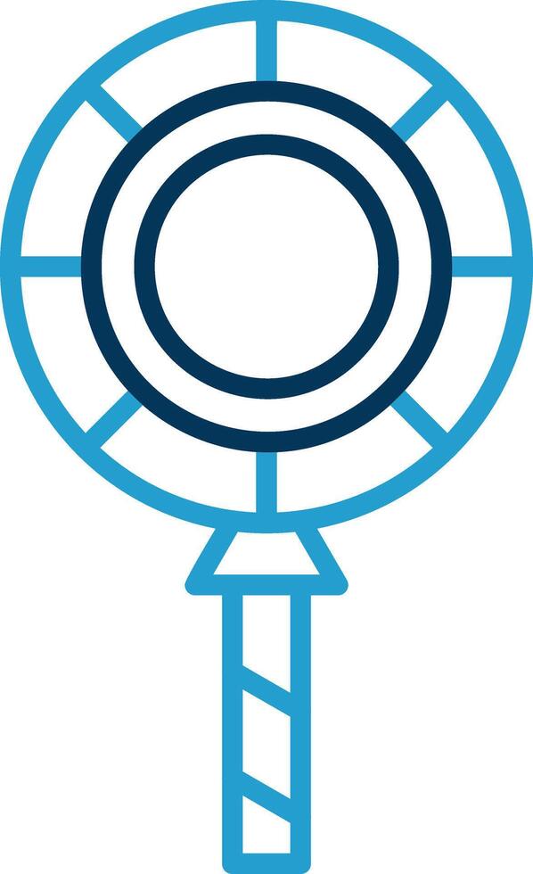 Lollipop Line Blue Two Color Icon vector