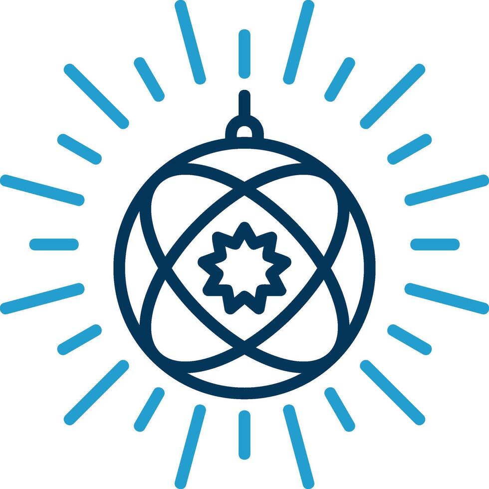 Disco Light Line Blue Two Color Icon vector