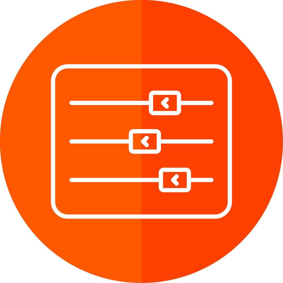 Sliders Line Yellow White Icon vector