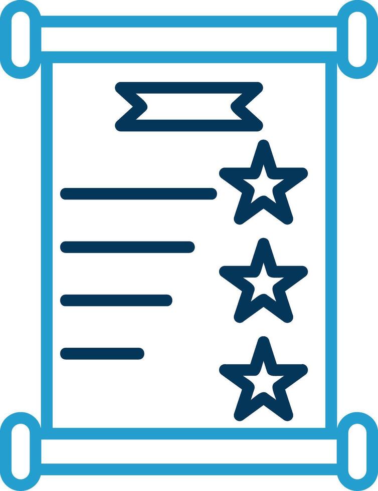 Invite Line Blue Two Color Icon vector
