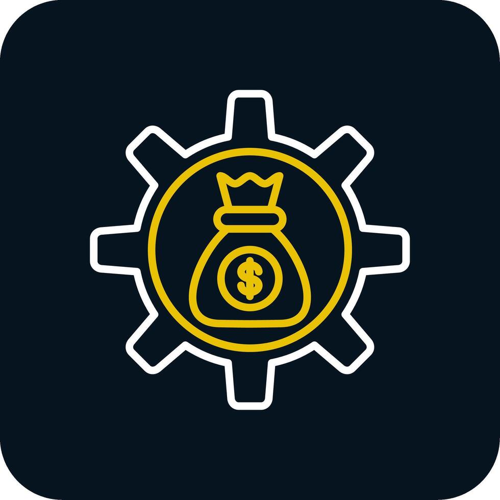 Asset Management Line Yellow White Icon vector