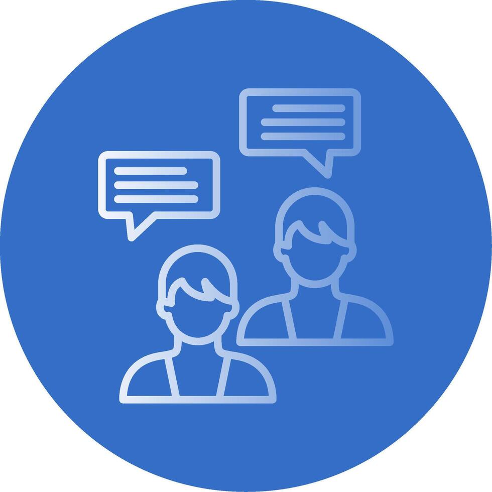 Conversation Flat Bubble Icon vector