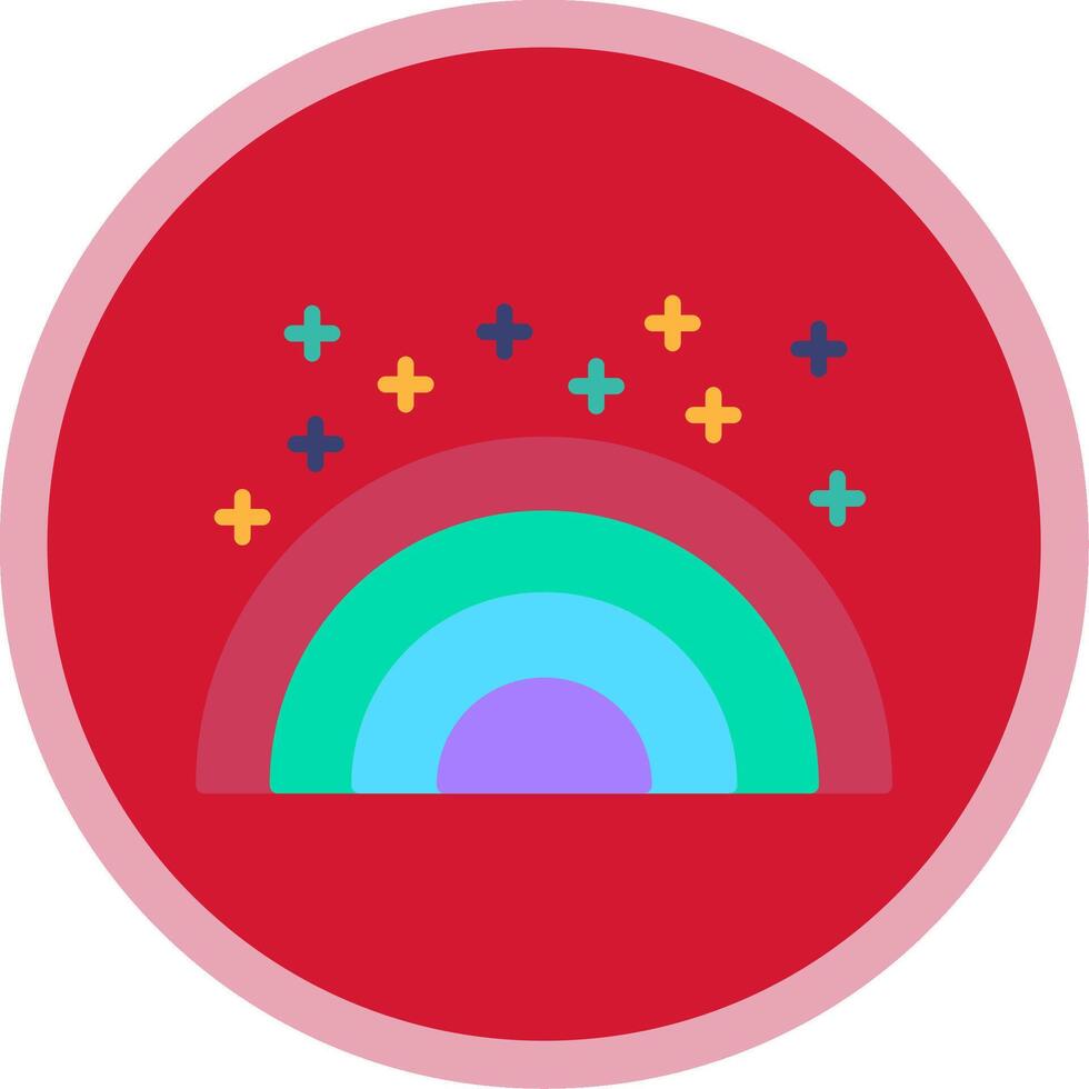 Rainbows Flat Multi Circle Icon vector