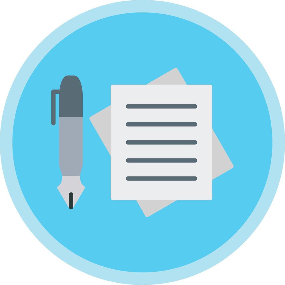 Notes Flat Multi Circle Icon vector
