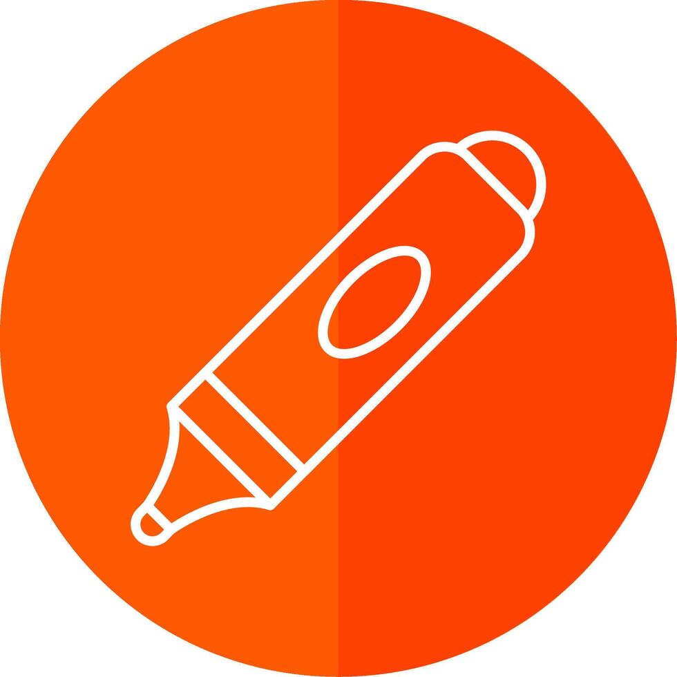Marker Line Yellow White Icon vector