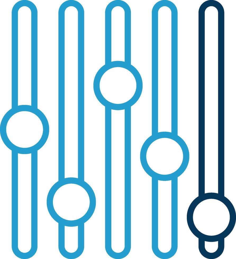 Volume Line Blue Two Color Icon vector