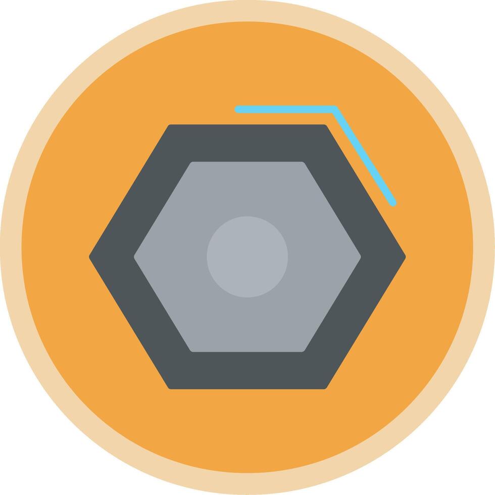 Nut Flat Multi Circle Icon vector