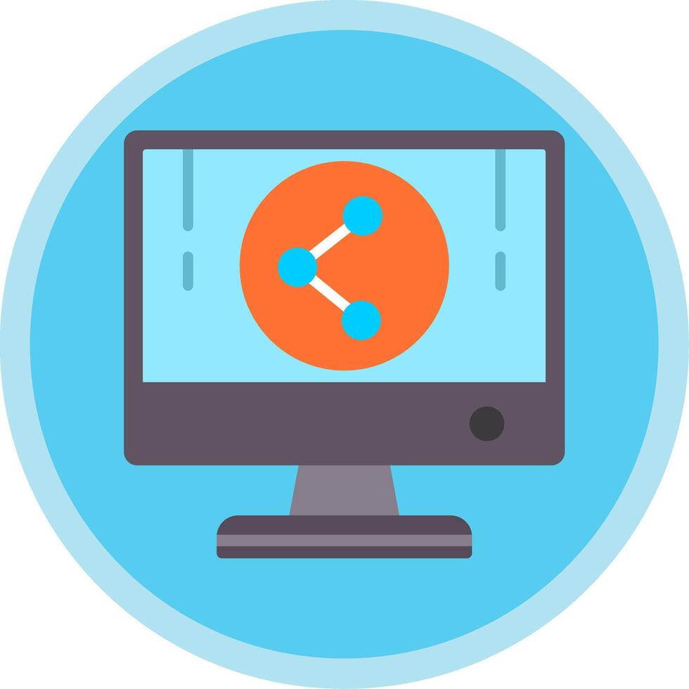 Sharing Flat Multi Circle Icon vector
