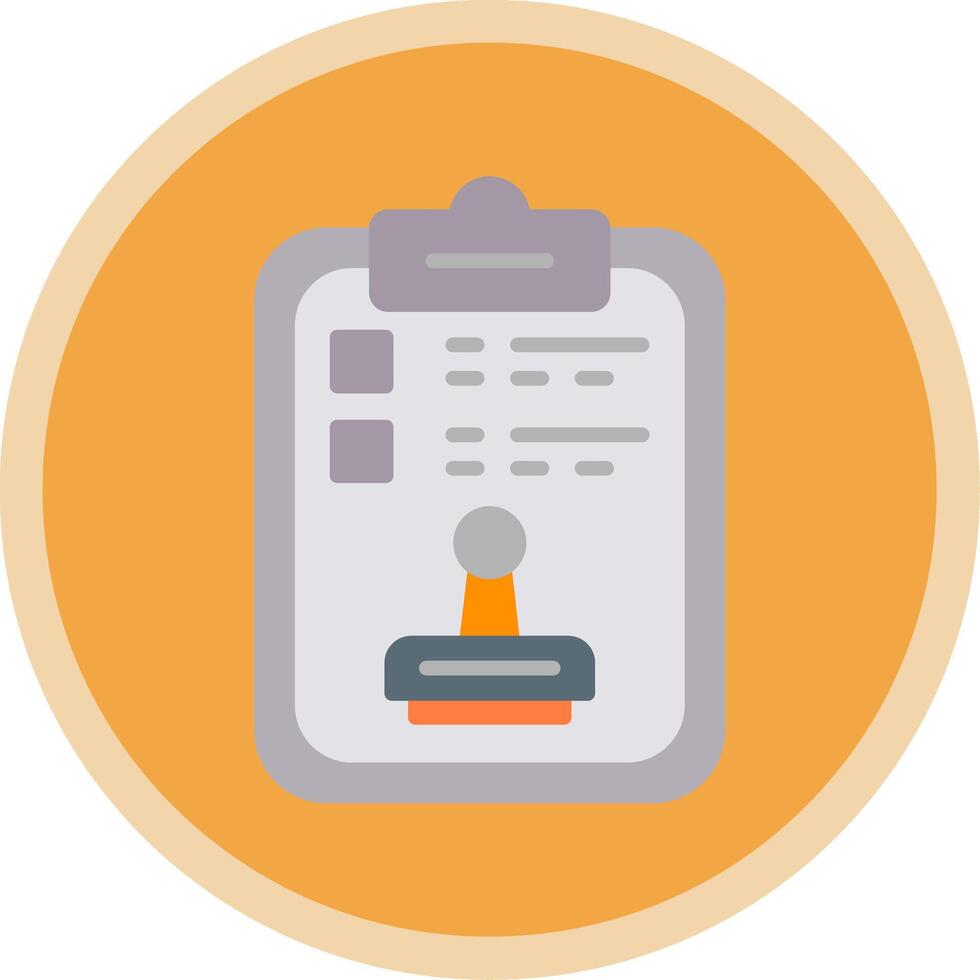 Stamp Flat Multi Circle Icon vector