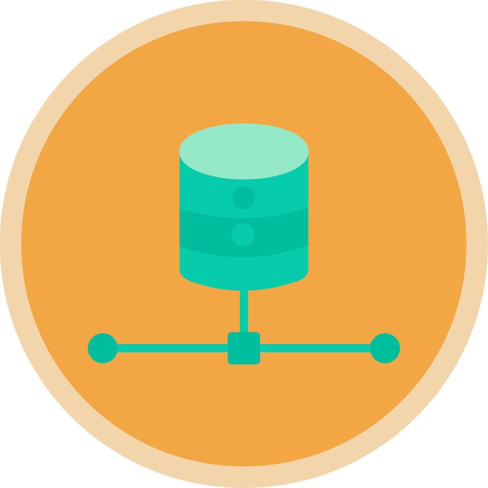 Database Flat Multi Circle Icon vector