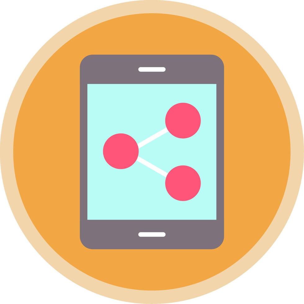 Sharing Flat Multi Circle Icon vector