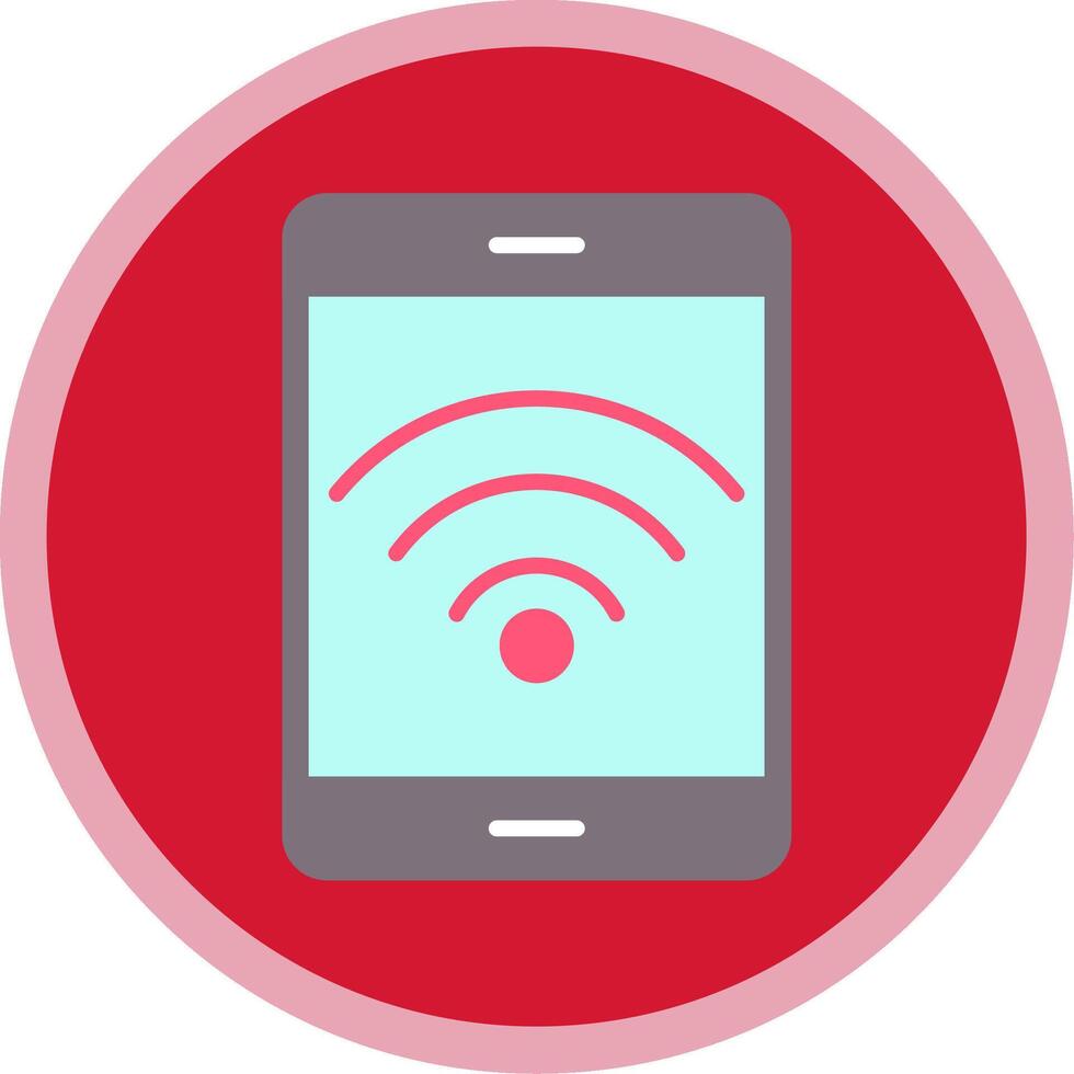 Wifi plano multi circulo icono vector