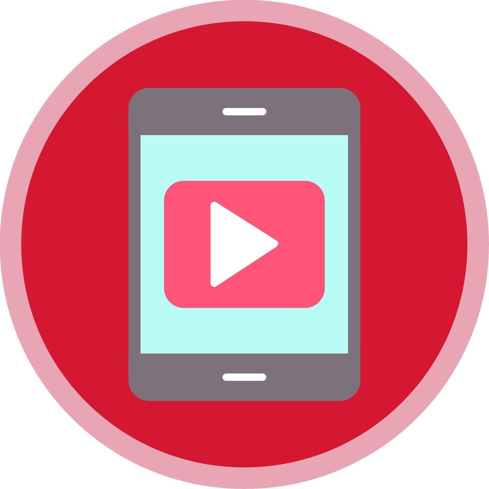 Social Media Flat Multi Circle Icon vector