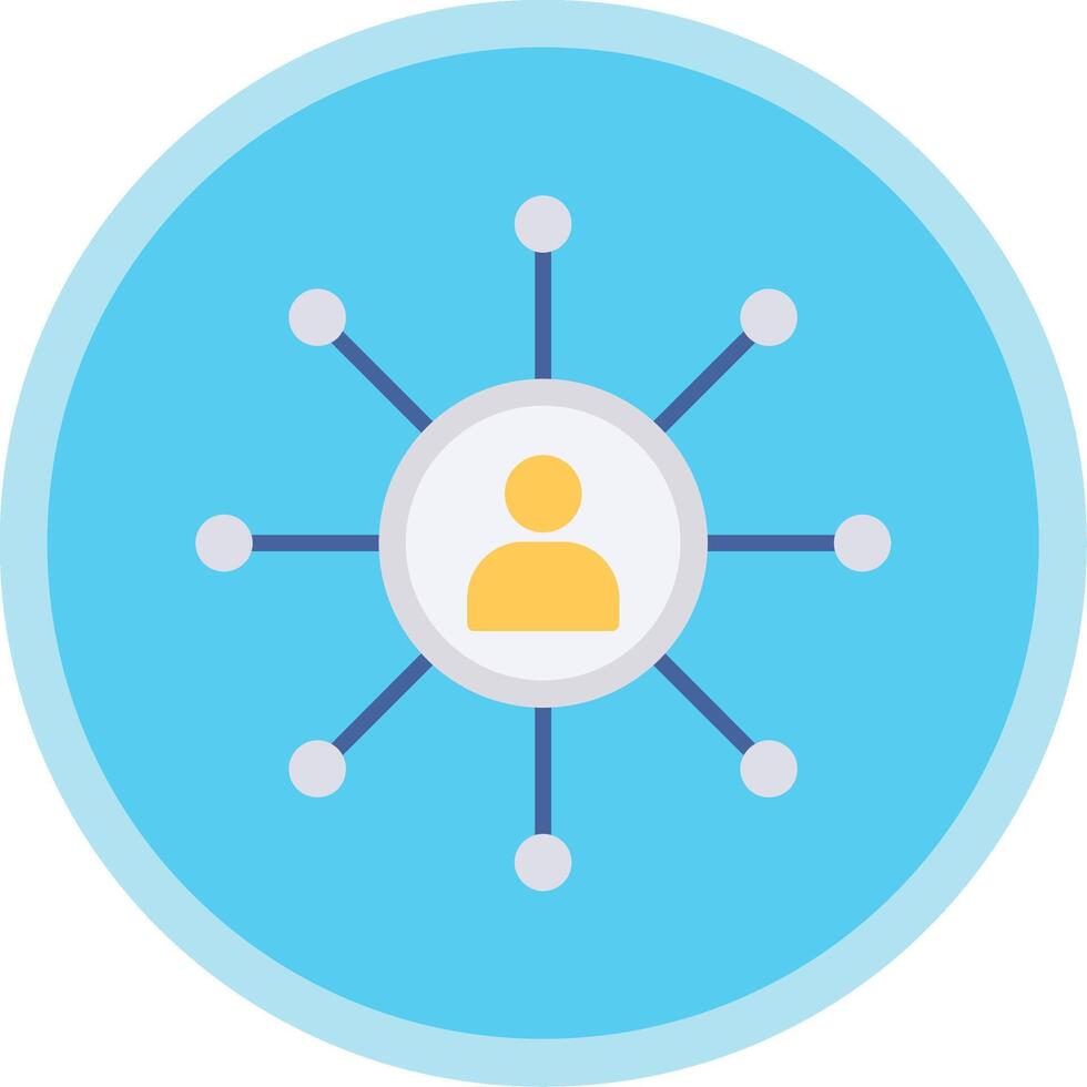 Networking Flat Multi Circle Icon vector