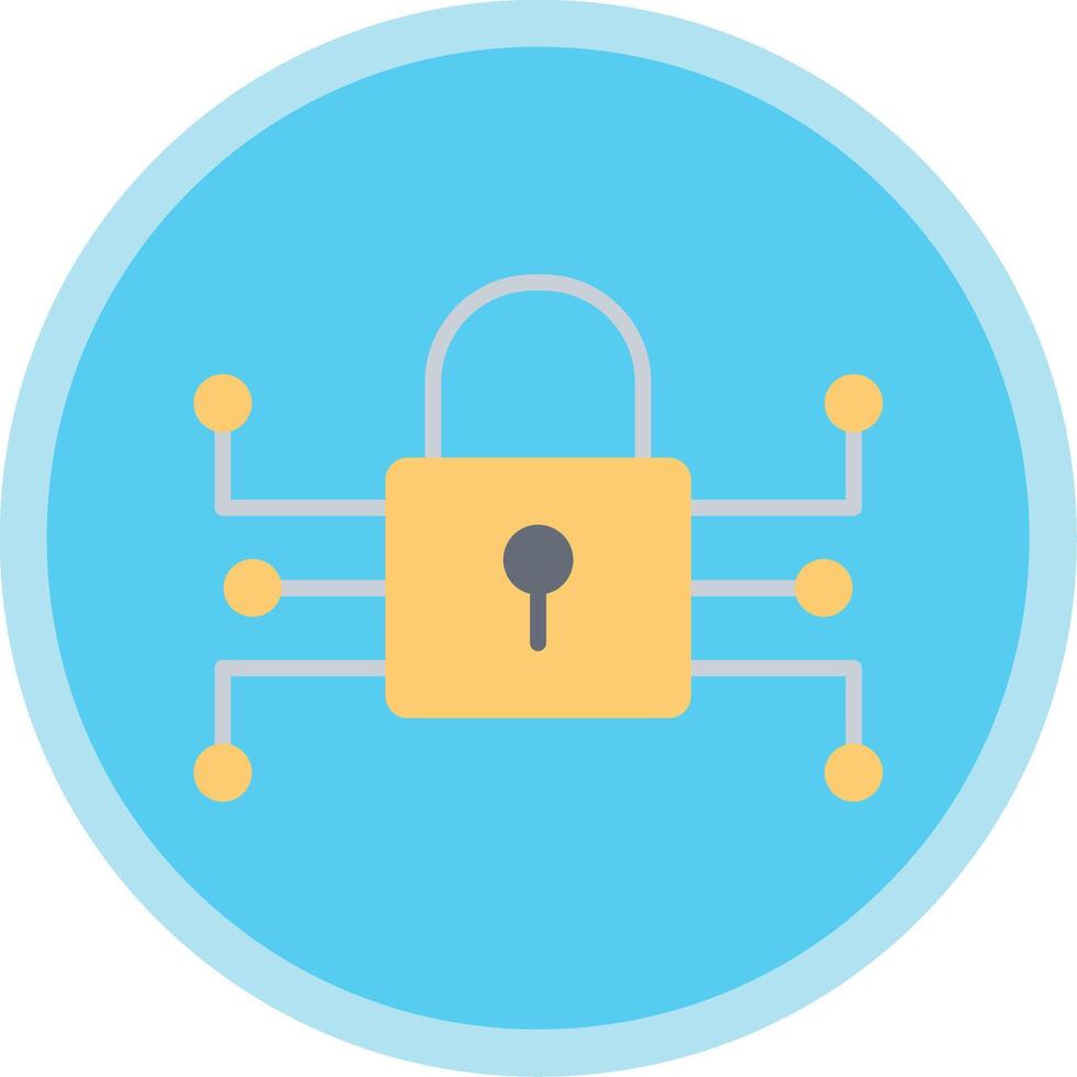 Encryption Flat Multi Circle Icon vector