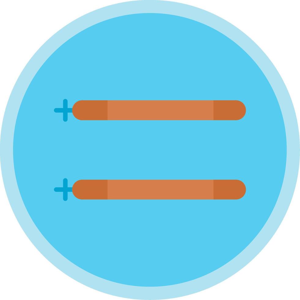 Sticks Flat Multi Circle Icon vector
