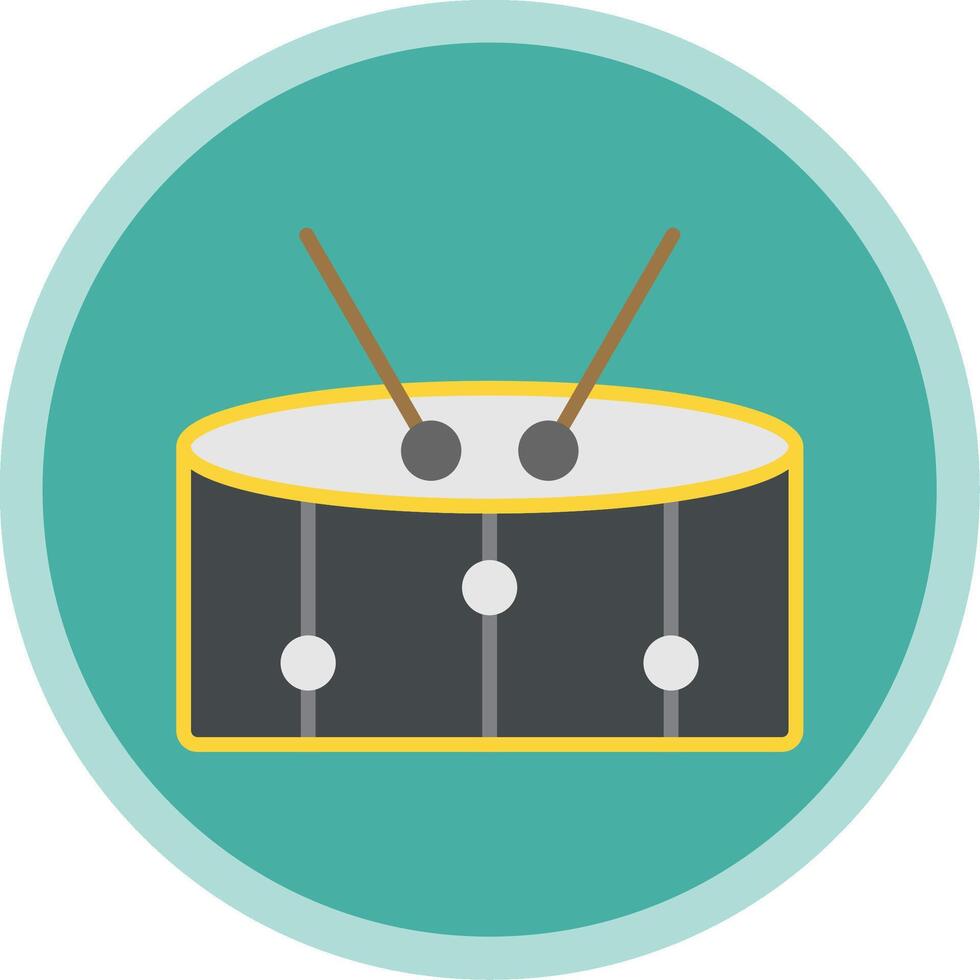 Snare Flat Multi Circle Icon vector