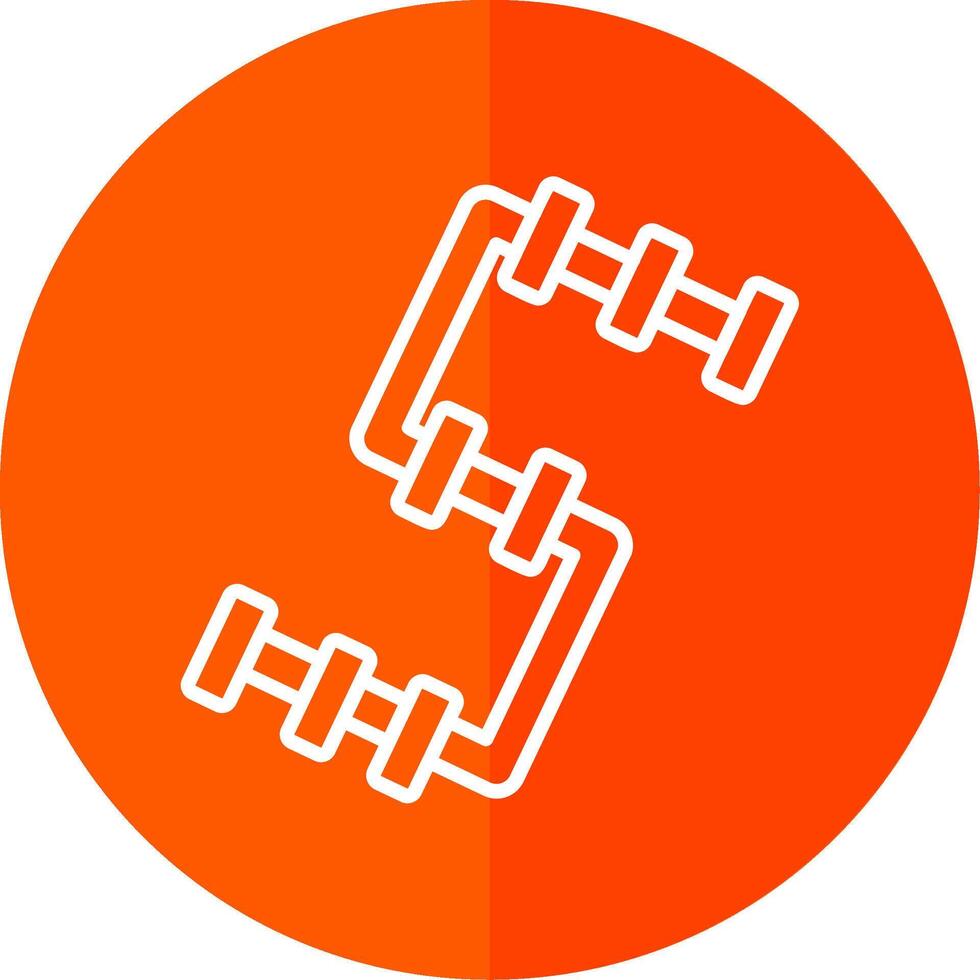 Pipe Line Yellow White Icon vector