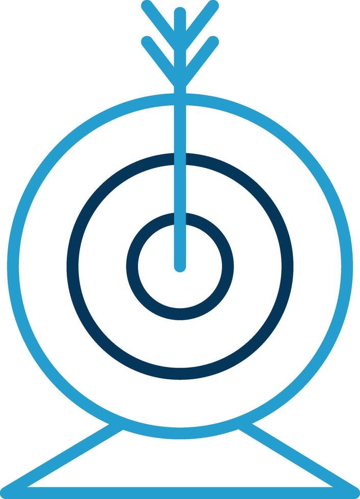 Targeting Line Blue Two Color Icon vector