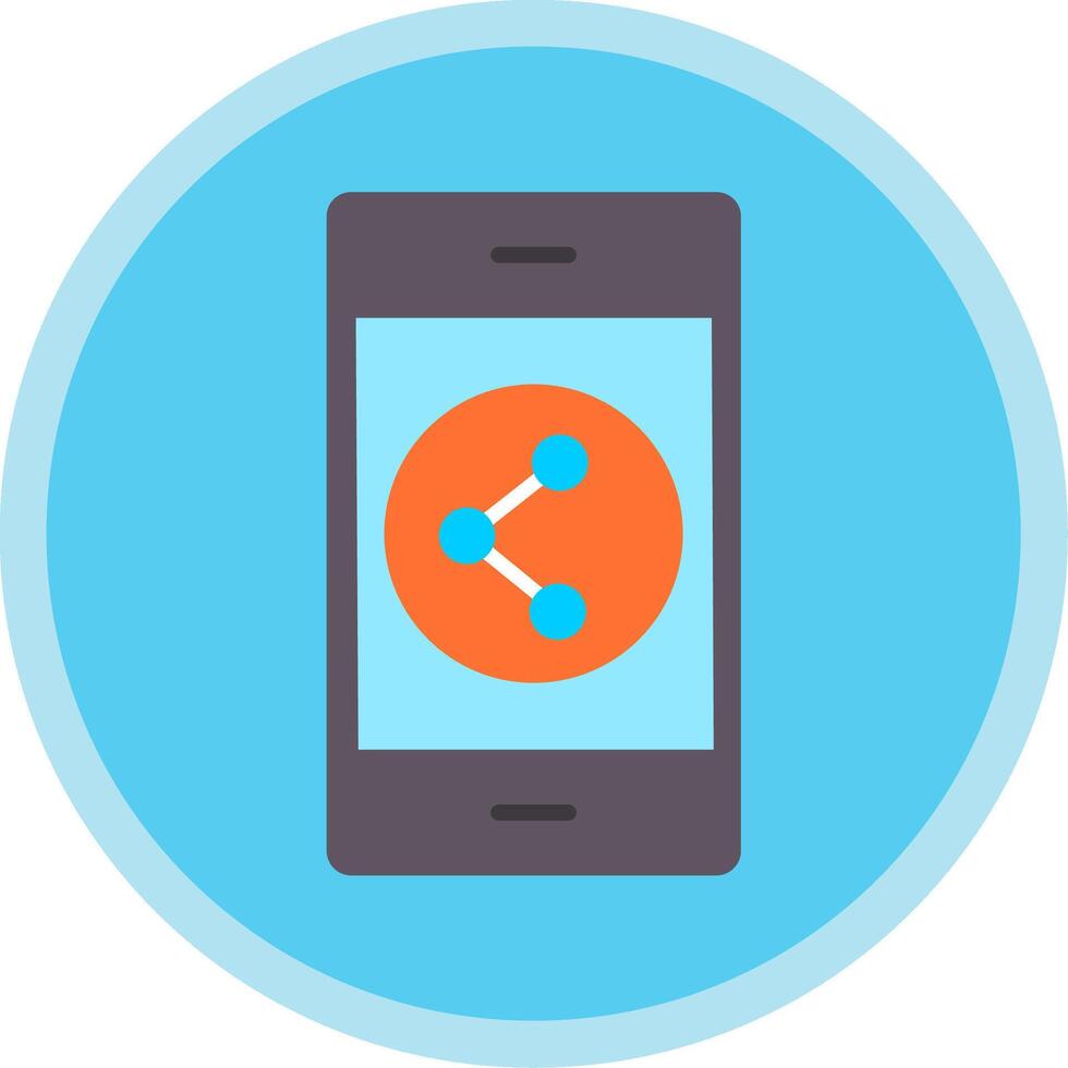 Sharing Flat Multi Circle Icon vector