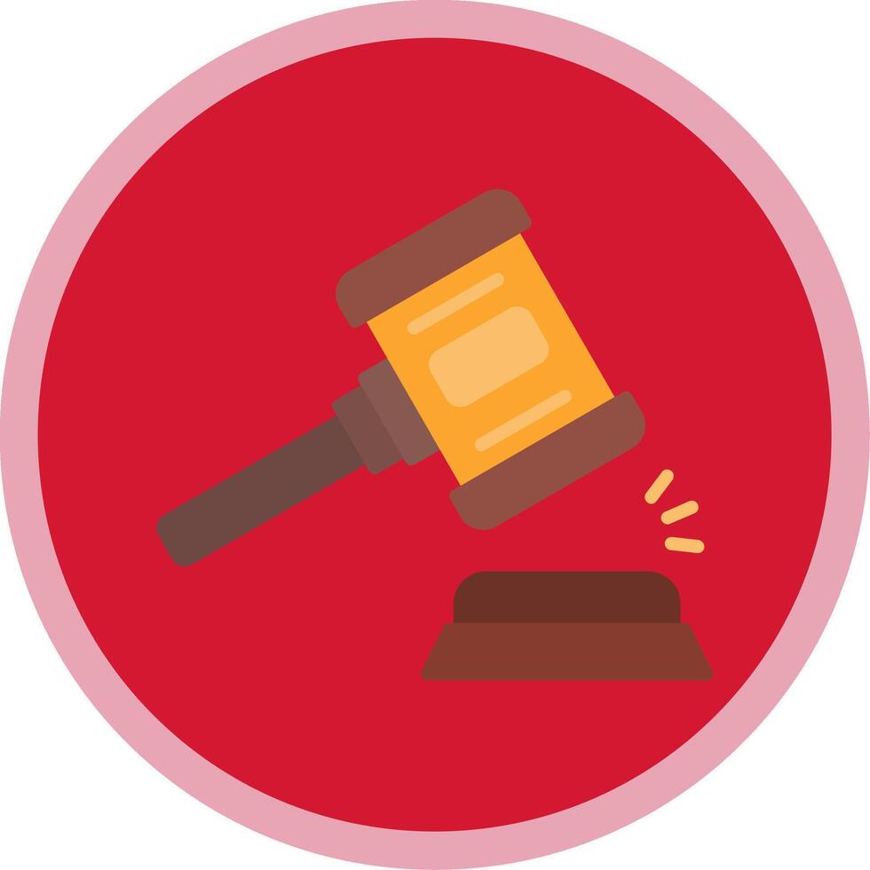 Auction Flat Multi Circle Icon vector