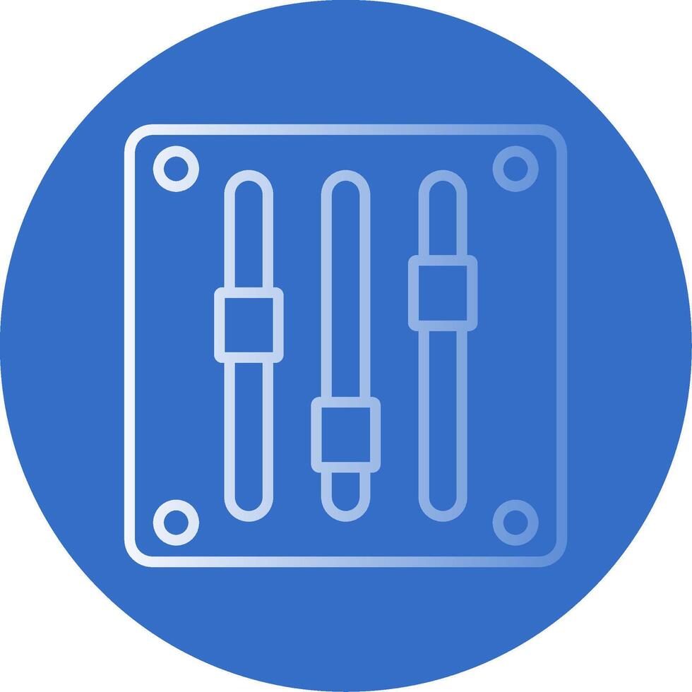 calibre degradado línea circulo icono vector