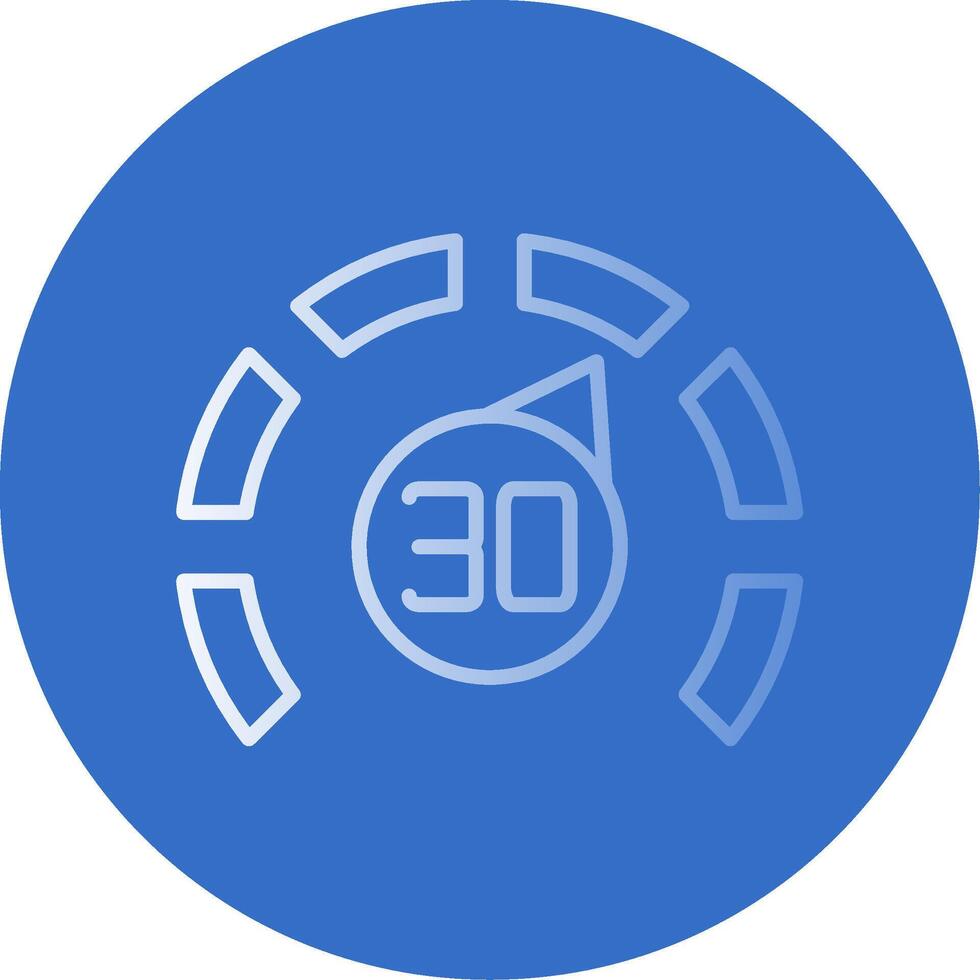 Thermostat Gradient Line Circle Icon vector