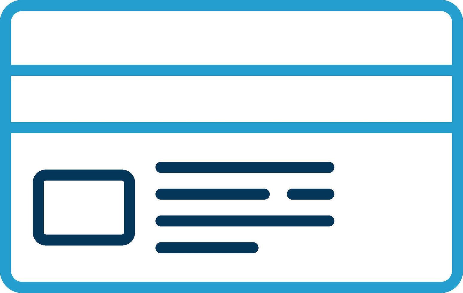 Credit Card Line Blue Two Color Icon vector