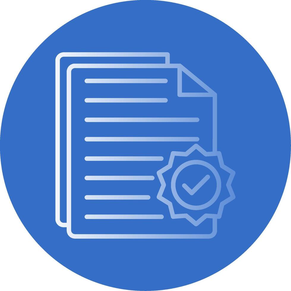 Document Gradient Line Circle Icon vector