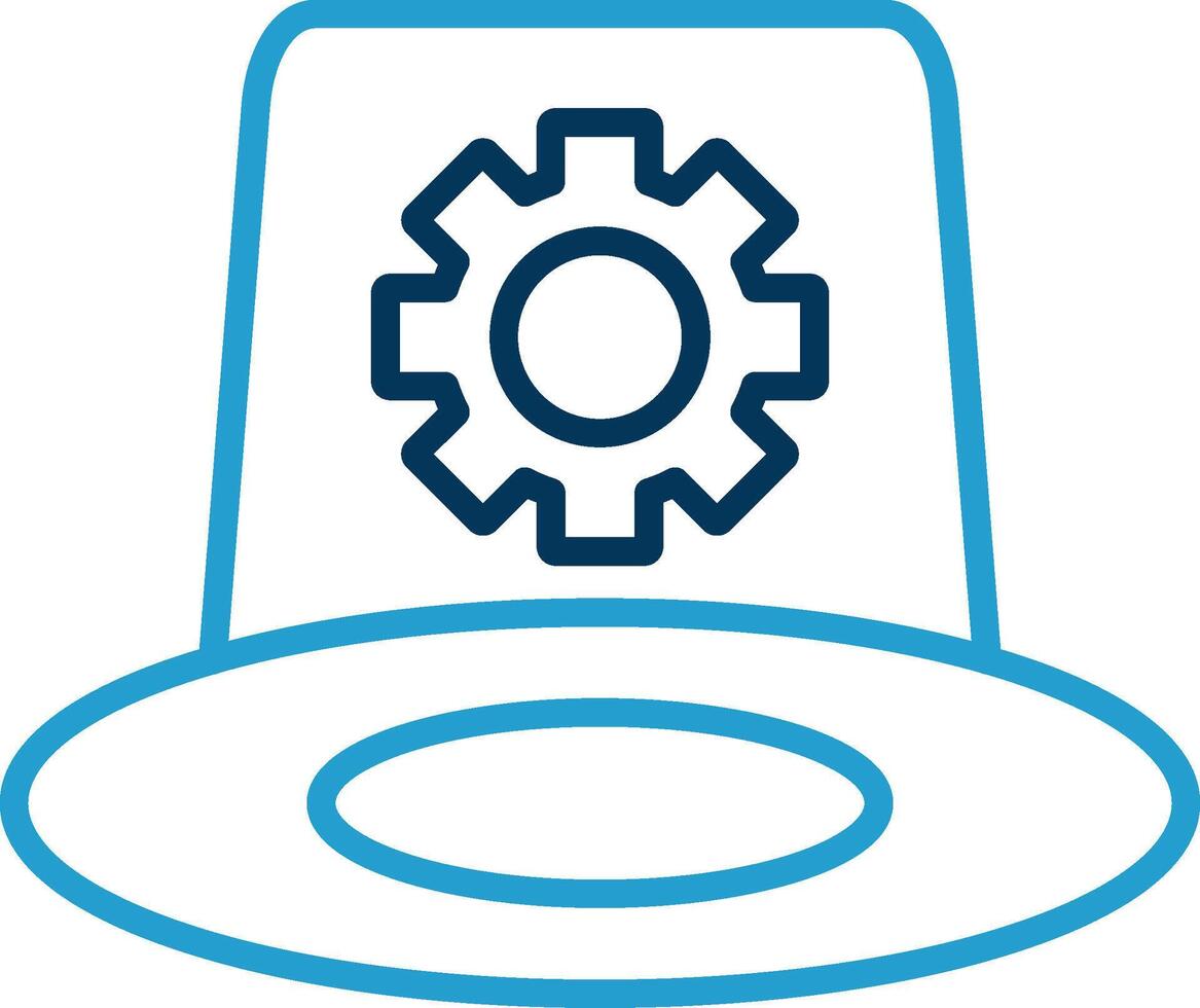 Whitehat Line Blue Two Color Icon vector