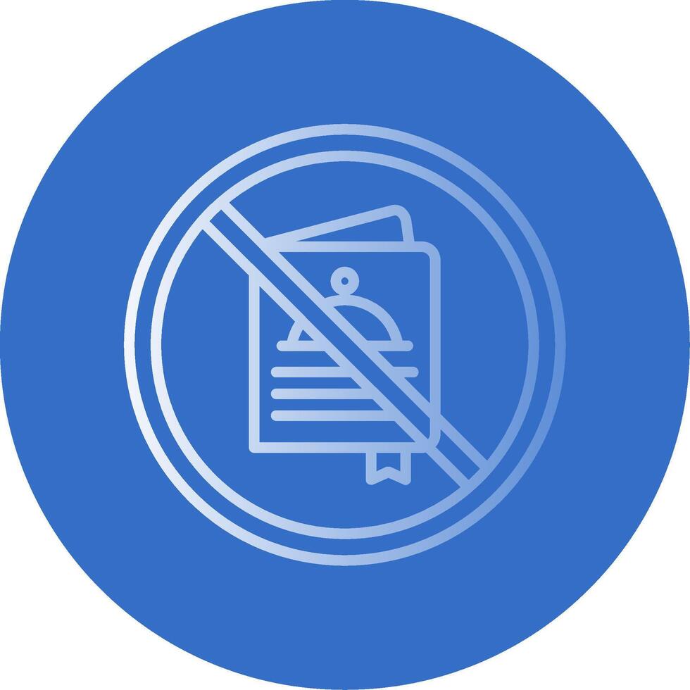 Prohibited Sign Gradient Line Circle Icon vector