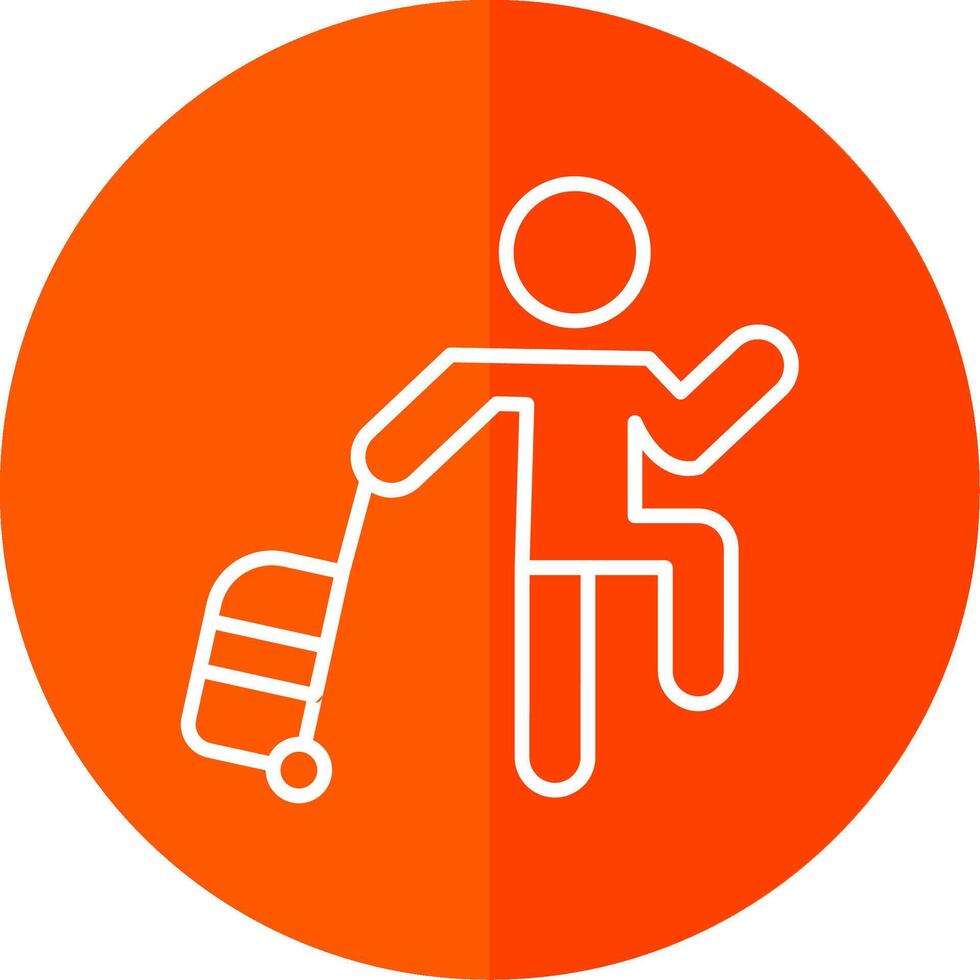 Passenger Line Yellow White Icon vector