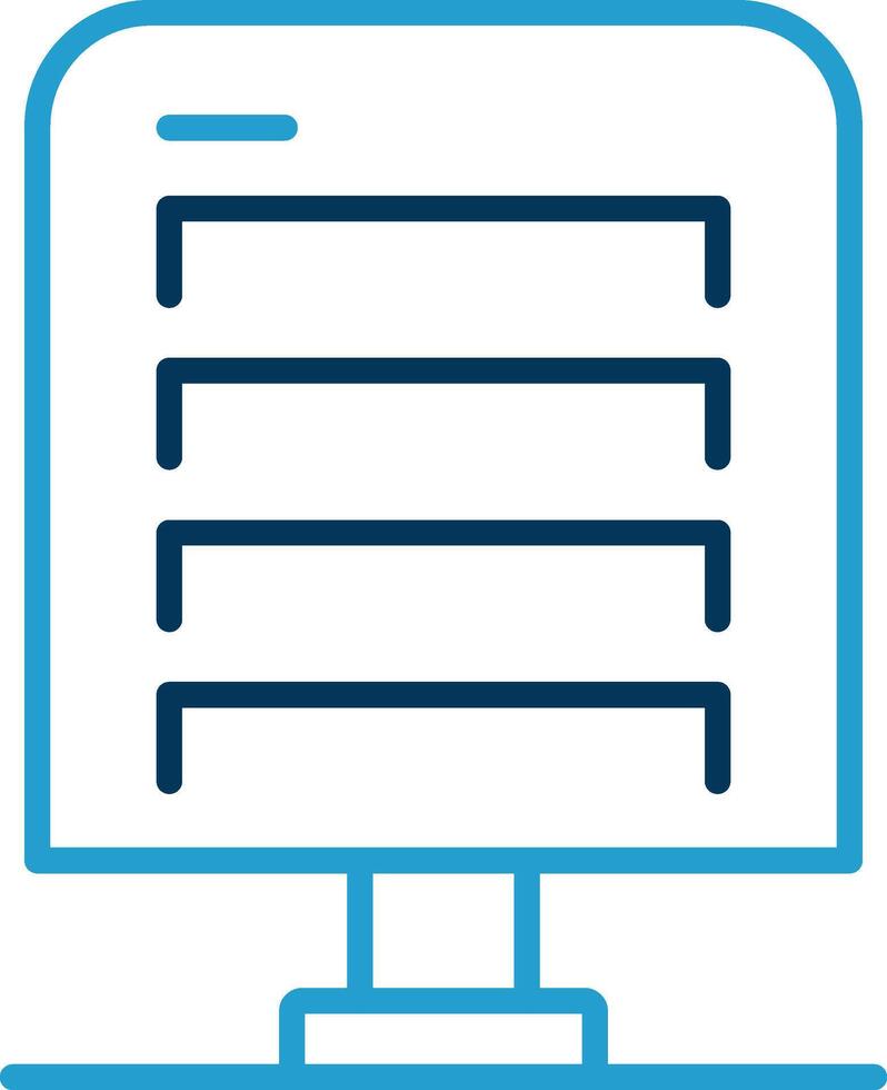 Network Server Line Blue Two Color Icon vector