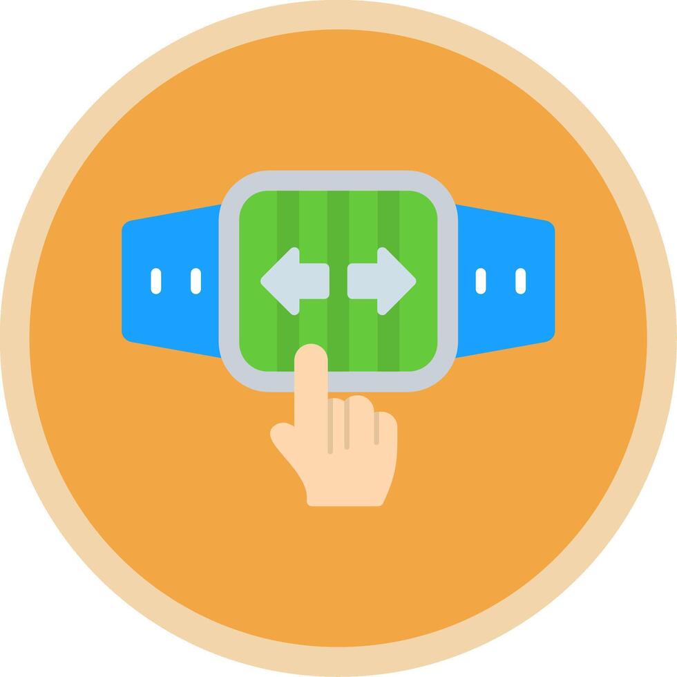 Touchscreen Flat Multi Circle Icon vector