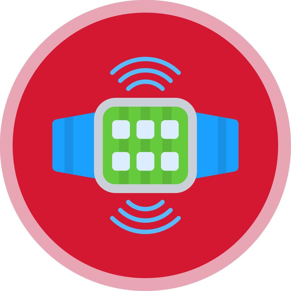 Connection Flat Multi Circle Icon vector