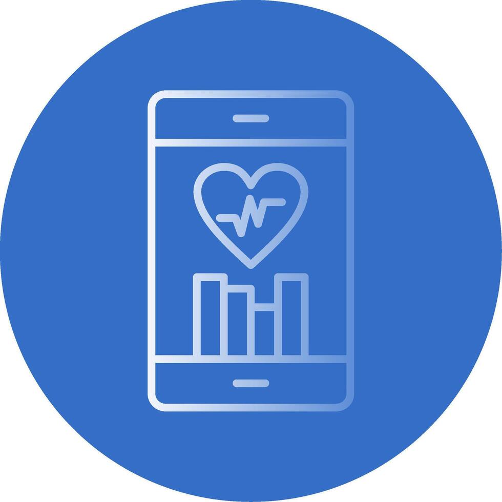 Fitness App Gradient Line Circle Icon vector