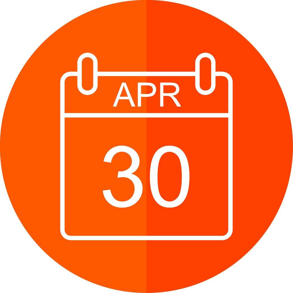 April Line Yellow White Icon vector