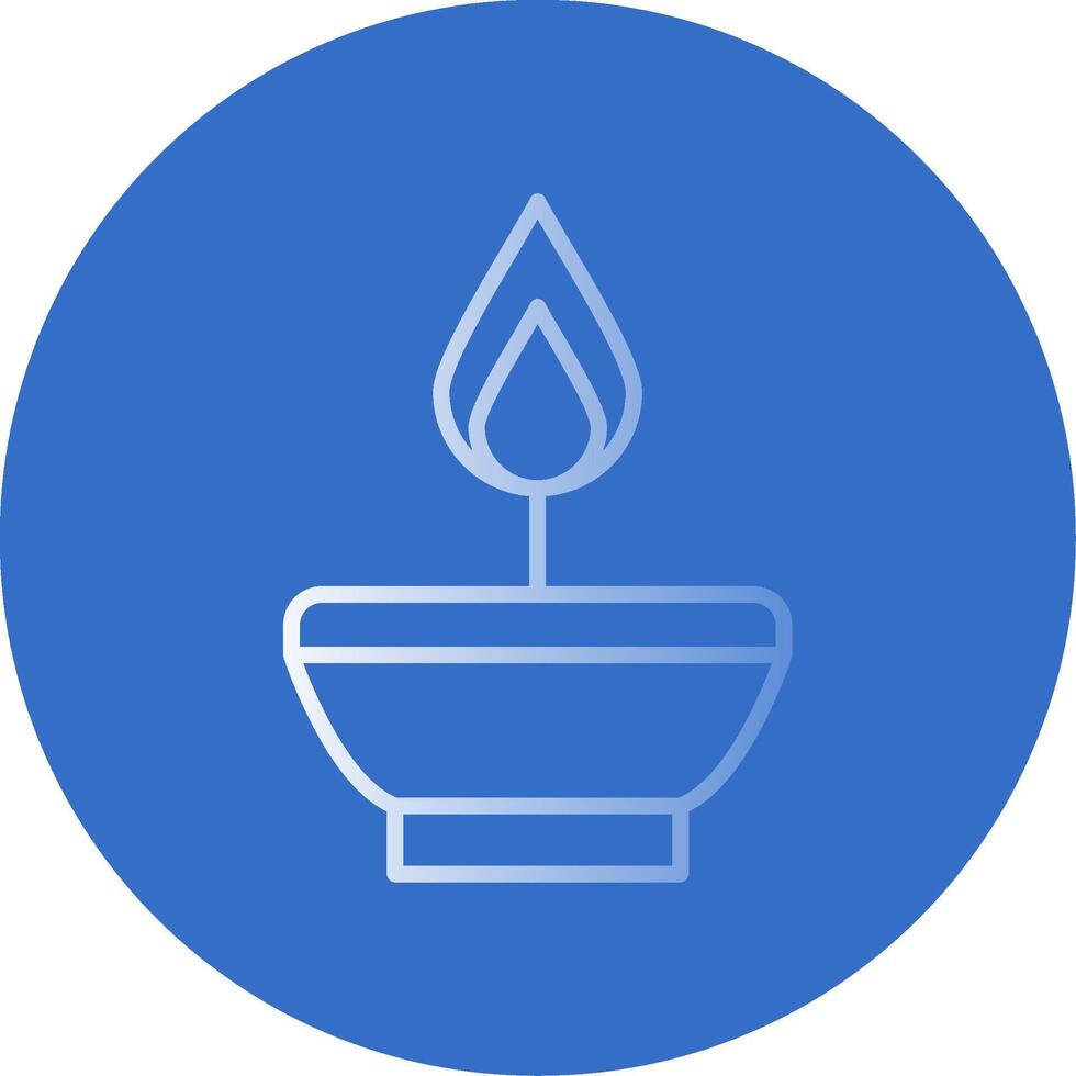 Oil Lamp Gradient Line Circle Icon vector
